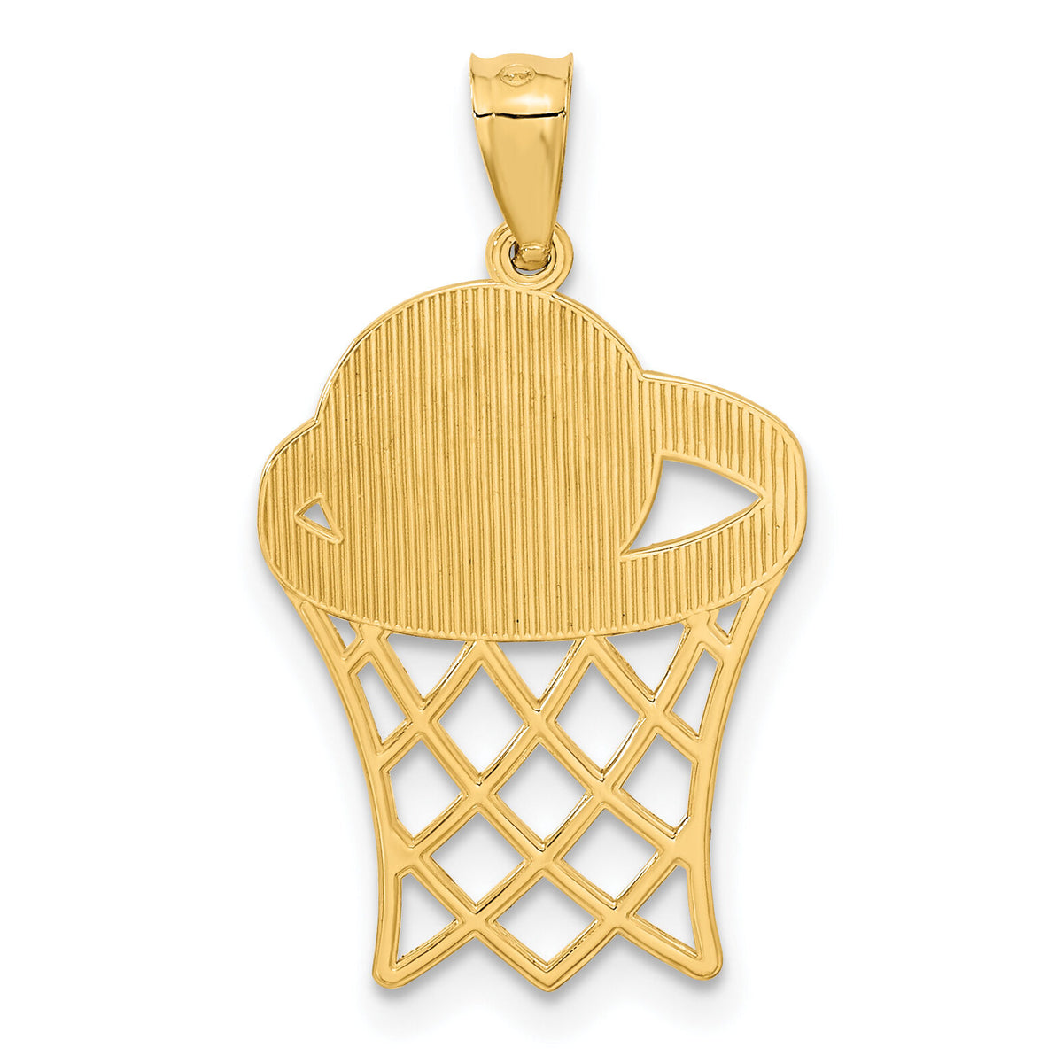 14k Yellow Gold Basketball Pendant-C4504