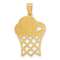 14k Yellow Gold Basketball Pendant-C4504