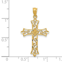 14k Yellow Gold Cross Pendant-C4510