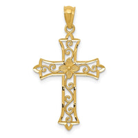 14k Yellow Gold Cross Pendant-C4510