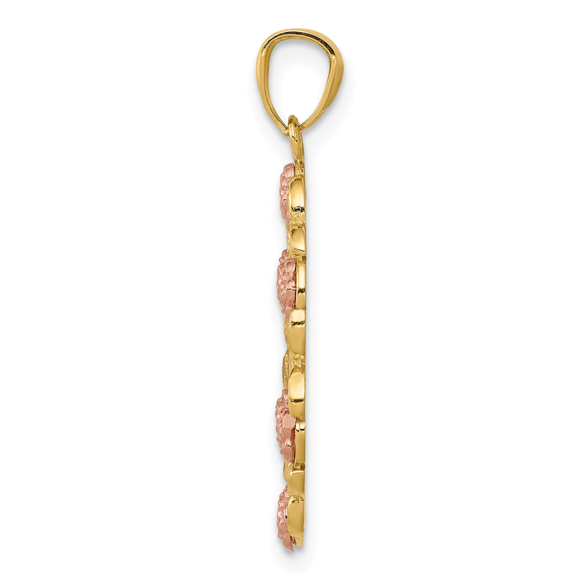 14K Two-Tone w/White Rhodium Guadalupe Pendant-C4520