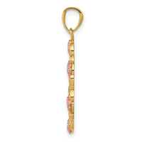 14K Two-Tone w/White Rhodium Guadalupe Pendant-C4520