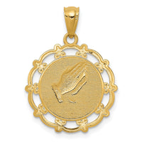 14K w/Rhodium Baptism Pendant-C4523