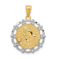 14K w/Rhodium Baptism Pendant-C4523