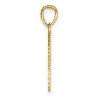 14k Yellow Gold Break Apart Diamond-cut Wings Pendant-C4528