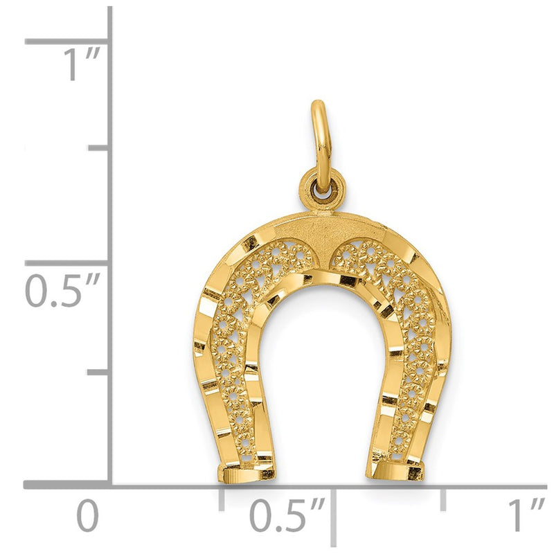 14k Horseshoe Charm-C453