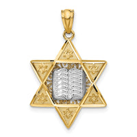 14k Two-tone Star of David Pendant-C4531