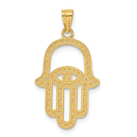 14K w/ Rhodium Hamsa Pendant-C4533