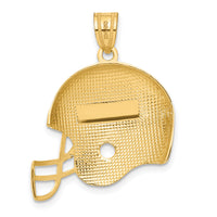 14k Brushed Football Helmet Pendant-C4535