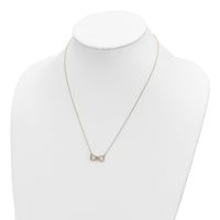 14k Polished Infinity w/Heart Necklace-C4536-18