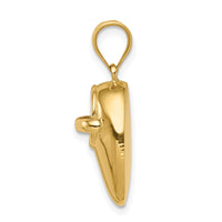 14K Polished 3D Baby Shoe Pendant-C4538