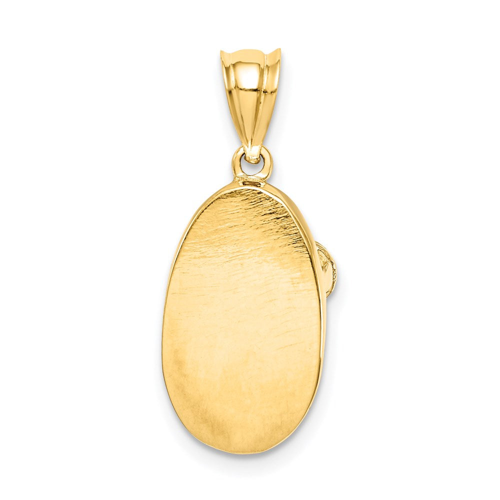 14K Polished 3D Baby Shoe Pendant-C4538