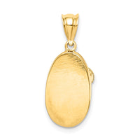 14K Polished 3D Baby Shoe Pendant-C4538