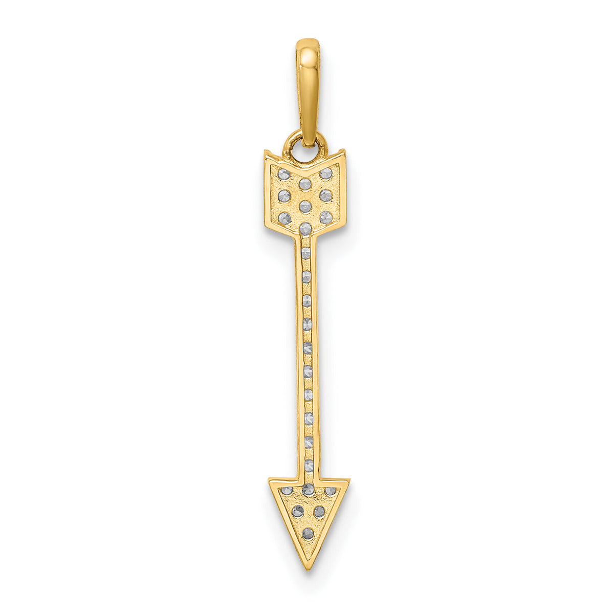14K Arrow CZ Pendant-C4545