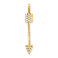 14K Arrow CZ Pendant-C4545