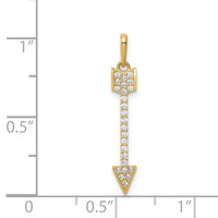 14K Arrow CZ Pendant-C4545