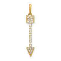 14K Arrow CZ Pendant-C4545