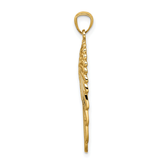 14K Angel Wing Pendant-C4572