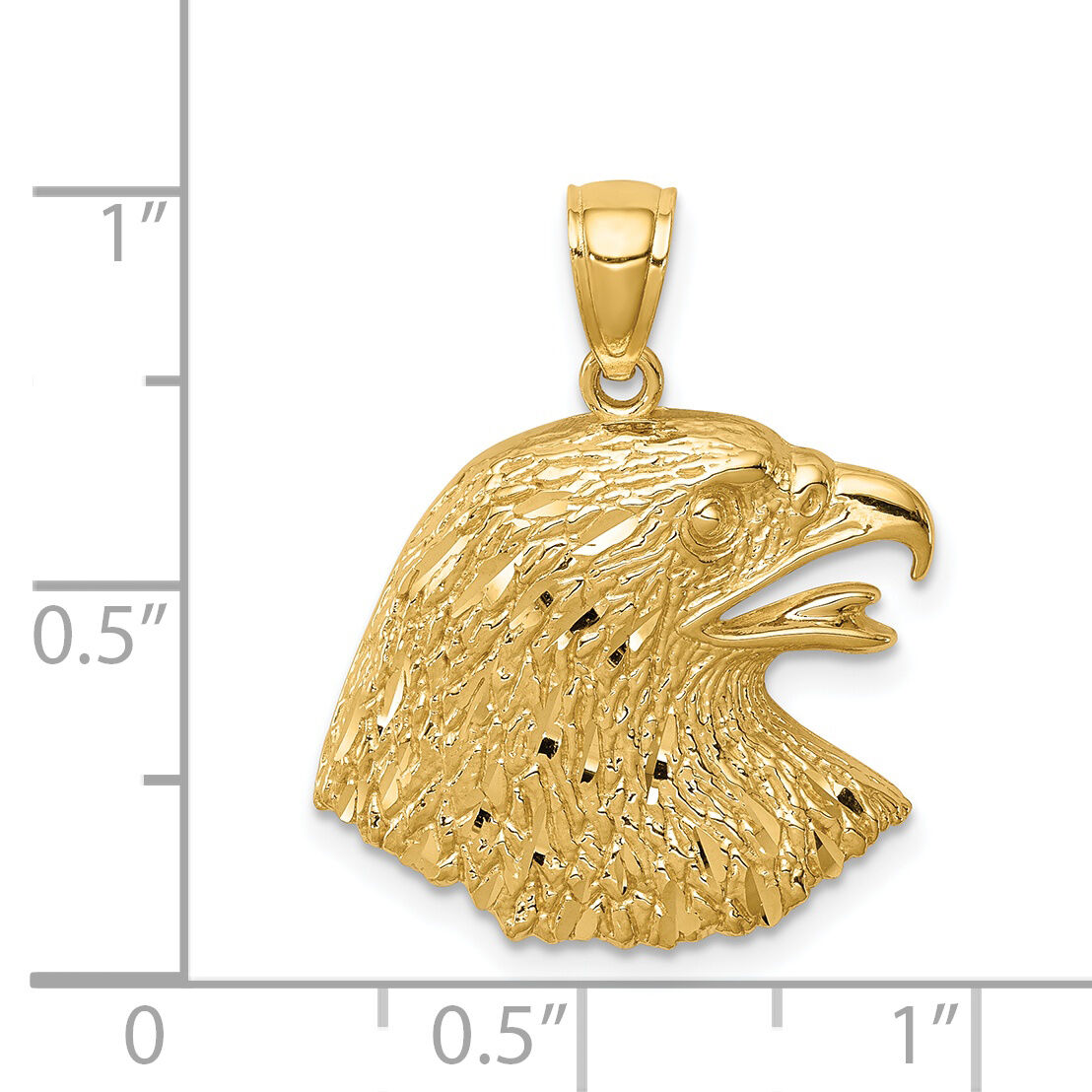14K Diamond-Cut Eagle Pendant-C4576