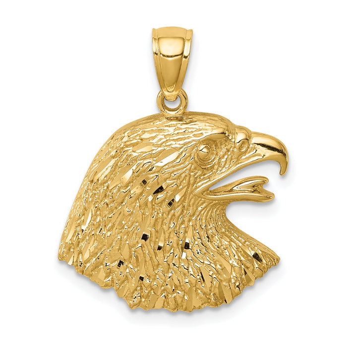 14K Diamond-Cut Eagle Pendant-C4576