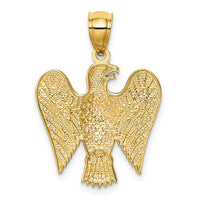 14K w/White Rhodium Eagle Pendant-C4577