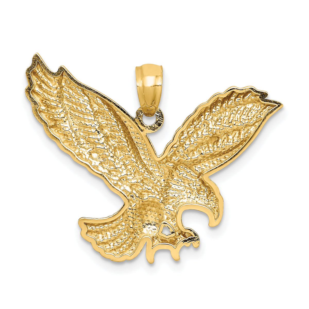 14K Diamond-cut Eagle Pendant-C4578