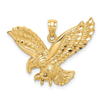 14K Diamond-cut Eagle Pendant-C4578