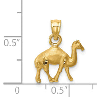 14K D/C Camel Pendant-C4582