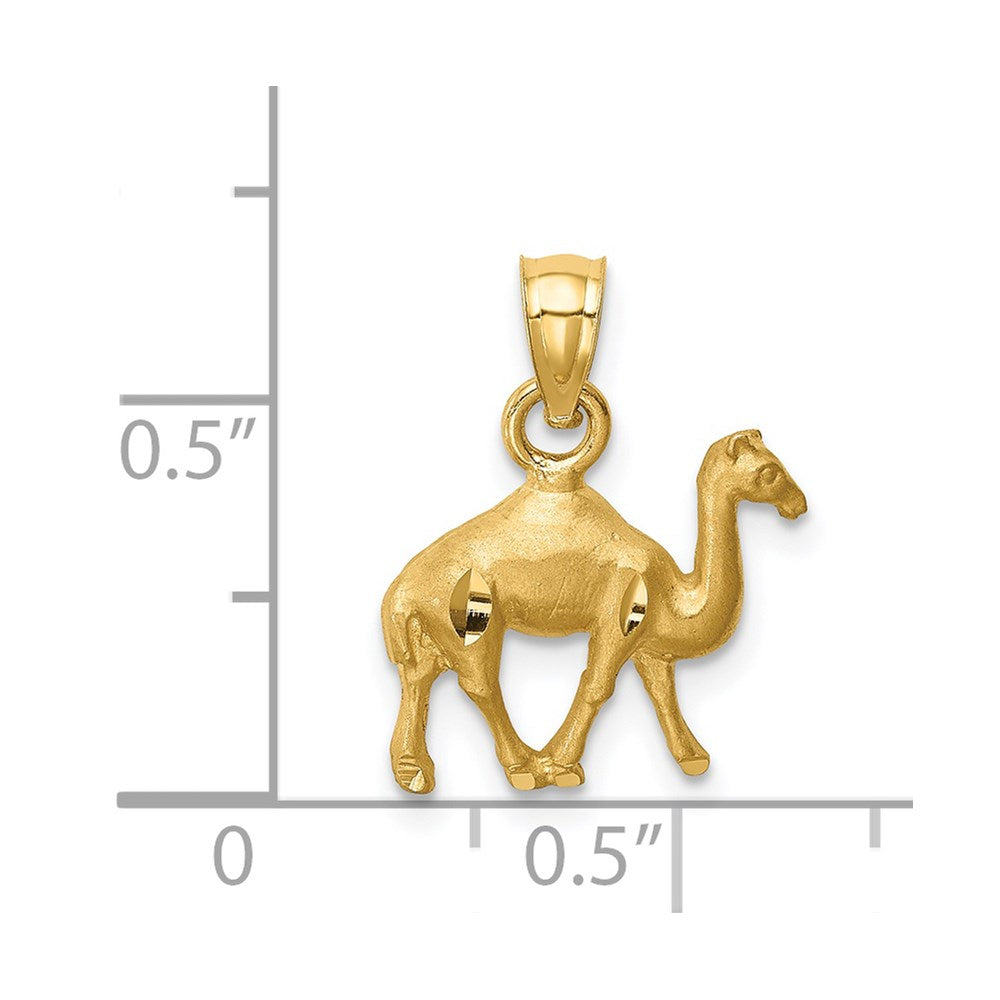 14K D/C Camel Pendant-C4582