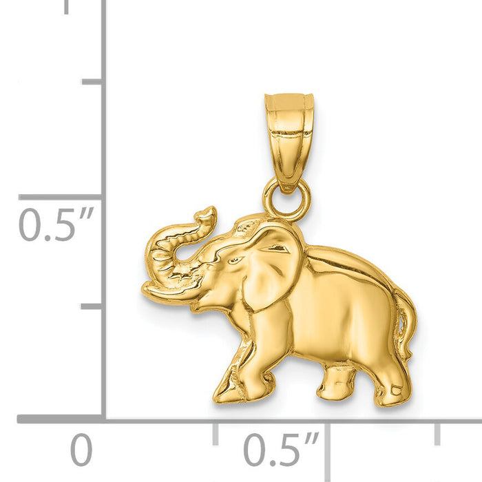14K Elephant Pendant-C4584