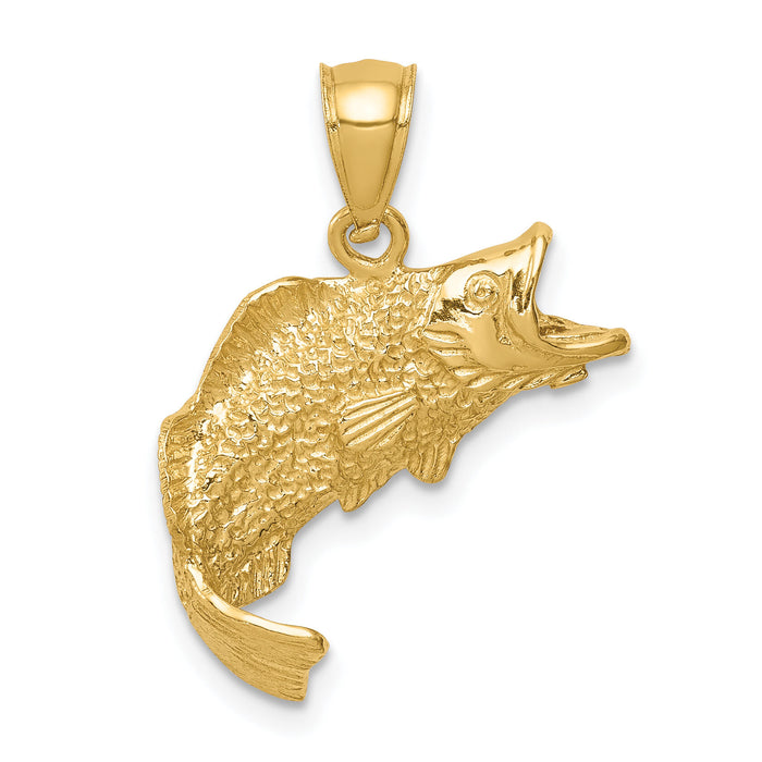 14K Fish Pendant-C4587