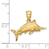 14K D/C Marlin Pendant-C4592