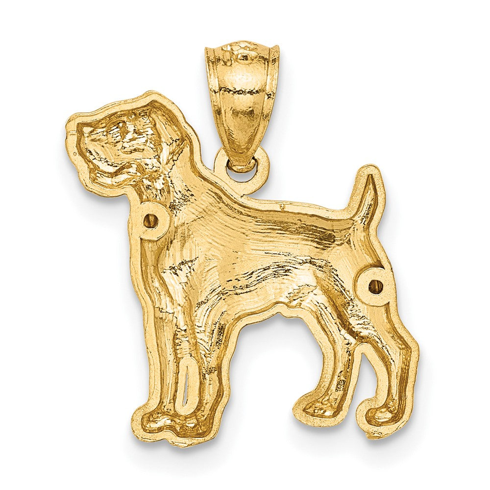 14K Diamond-cut Boxer Pendant-C4618