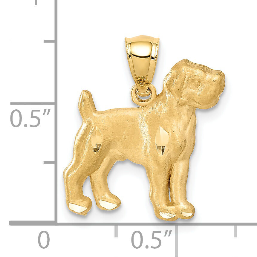 14K Diamond-cut Boxer Pendant-C4618