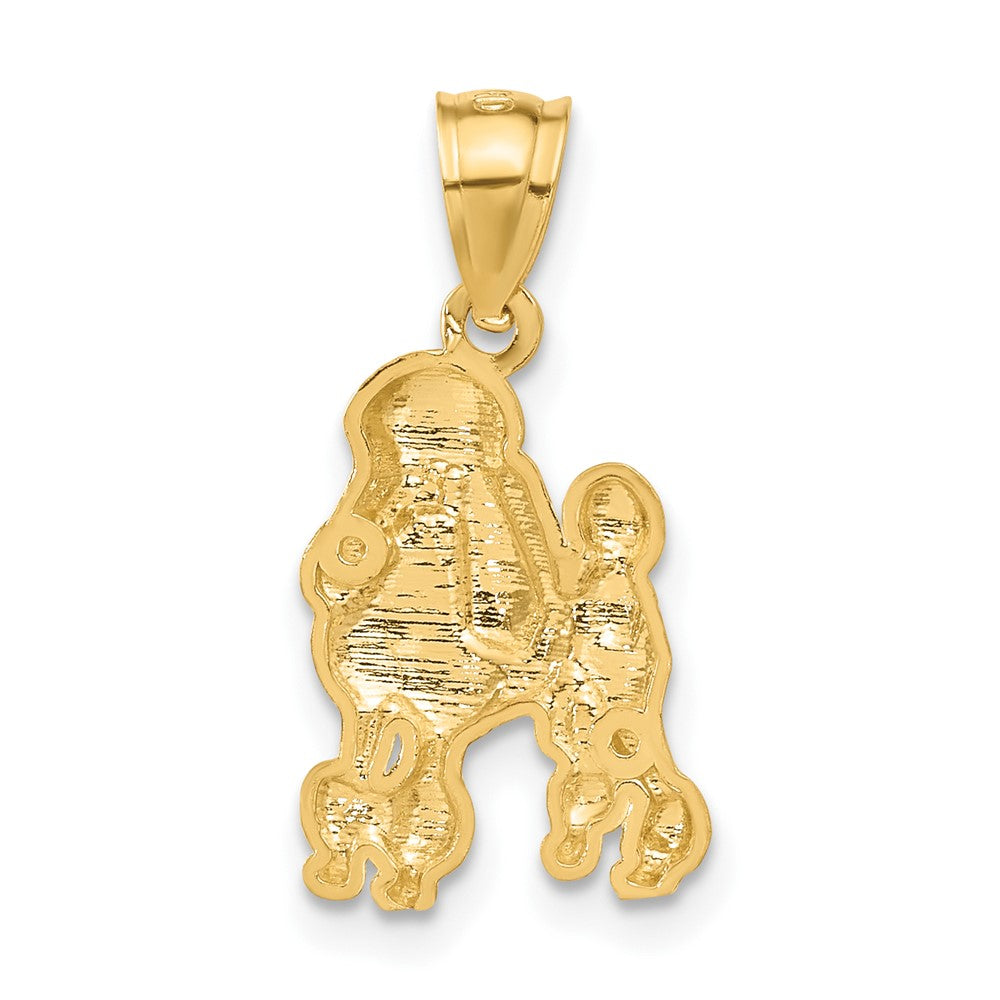 14K Diamond-cut Poodle Pendant-C4619