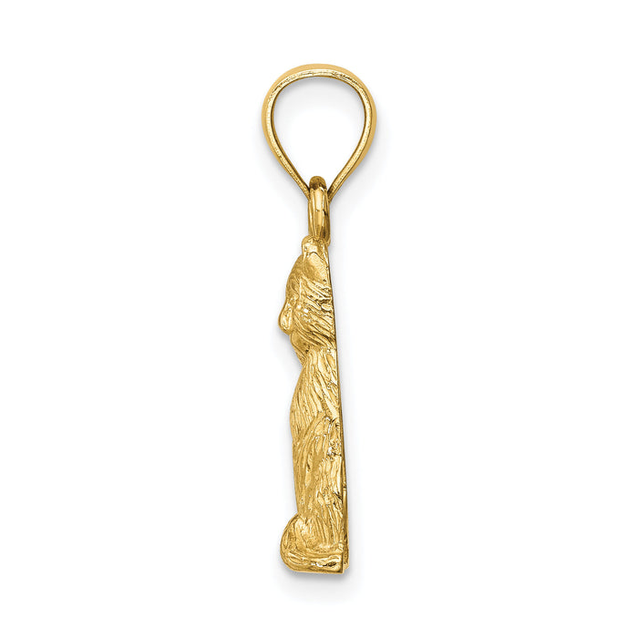 14K Cat Pendant-C4627