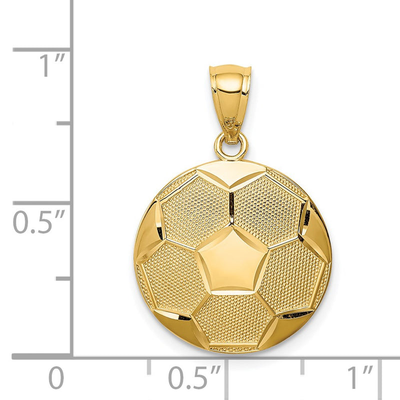 14K Soccer Ball Pendant-C4631