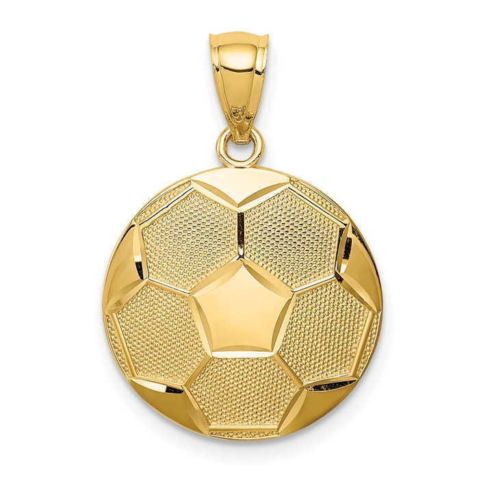 14K Soccer Ball Pendant-C4631