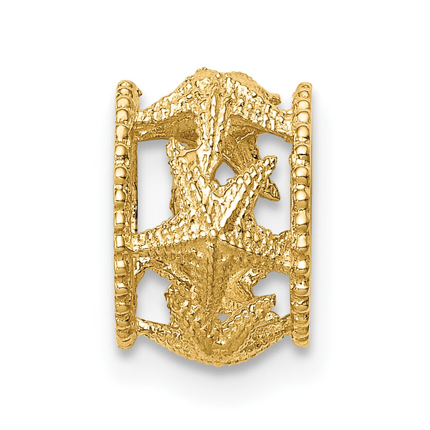 14K Polished Starfish Slide-C4636