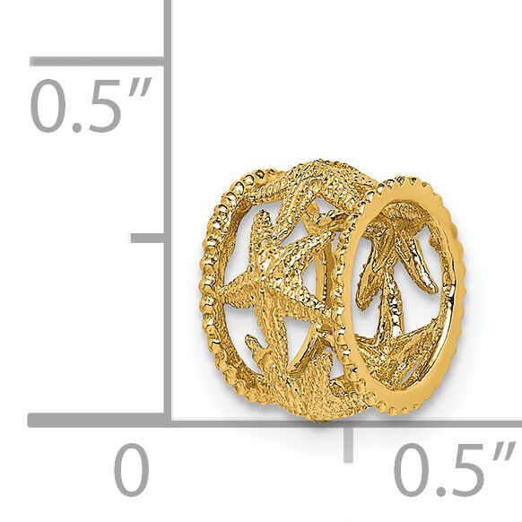 14K Polished Starfish Slide-C4636