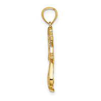 14K w/Rhodium D/C Angel with a Star-C4639