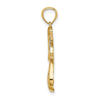 14K w/Rhodium D/C Angel with a Star-C4639