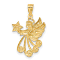 14K w/Rhodium D/C Angel with a Star-C4639