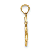 14K Anchor with Heart Pendant-C4648