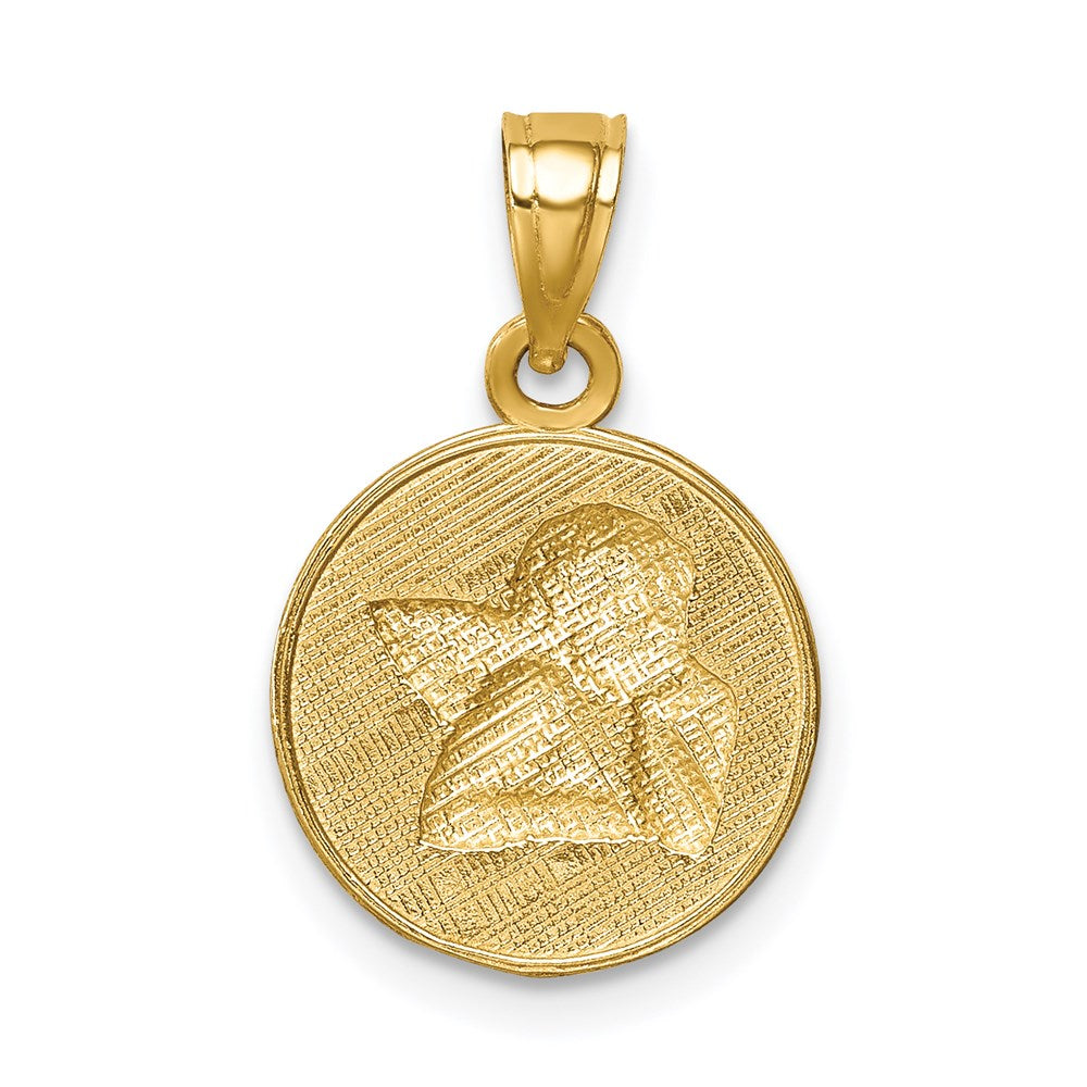 14K w/Rhodium Angel Pendant-C4658