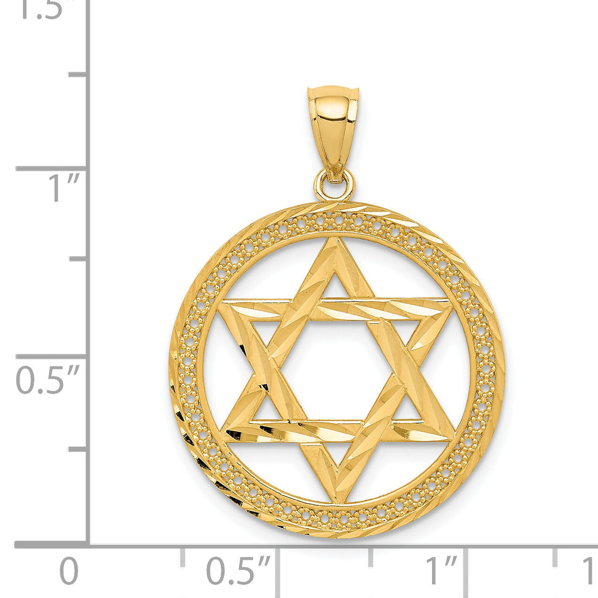 14K Star of David Pendant-C4660