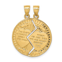 14K Break-apart Mizpah Pendant-C4661