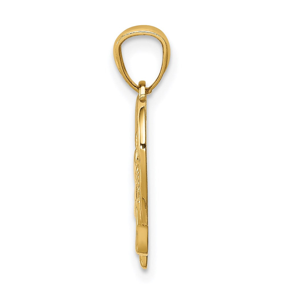 14K Baby Feet in a Heart Pendant-C4671