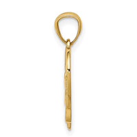 14K Baby Feet in a Heart Pendant-C4671