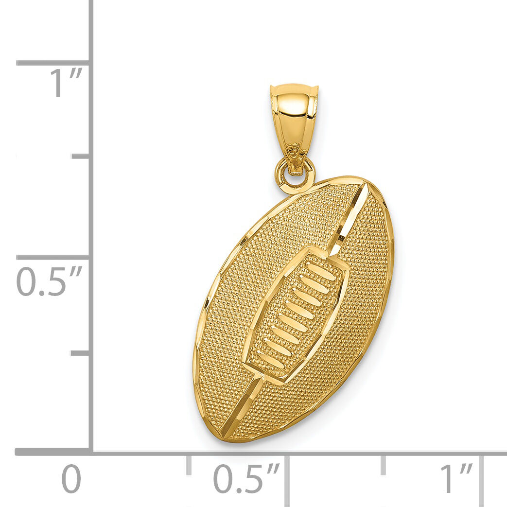 14K Football Pendant-C4689